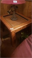 GLASS TOP END TABLE