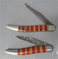 (2) Folding knives. Hammer brand USA knife