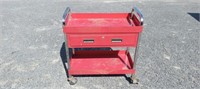 METAL UTILITY CART WITH DRAWER