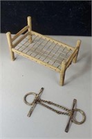 Bits to a horse bridle and doll sized bed