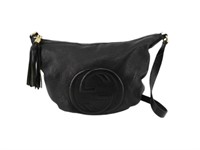 GUCCI Black Leather SoHo Shoulder Bag