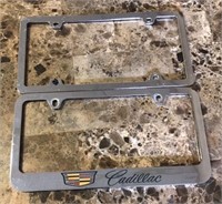 Cadillac Chrome Metal License Plate Holders