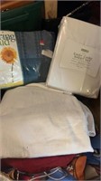 Box of Linens Sheets Blankets King & Full Some