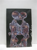 3'x 2' Kissing Skeleton Print