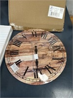 New 14in. Rustic Wooden Wall Clock Stonebriar