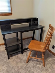 Small Fiberboard Desk + Non-Matching Chair
