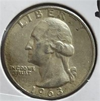 1963D Washington Quarter Silver
