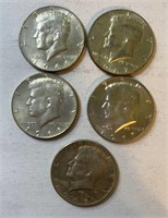 (5) Kennedy Half Dollars 40% Silver