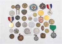 Vintage Medal Ribbon Coin & Token Lot