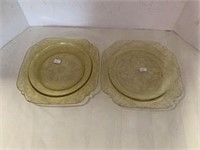 (2) Vaseline Depression Plates