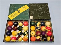 2-SETS OF POOL GAME BALLS IN ORIG. BOX