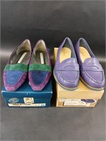 Two purple loafers size 7 & 7.5