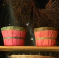 2 SMALL RED APPLE BASKETS