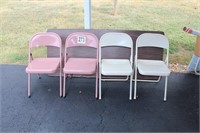 (4) Metal Fold Up Chairs & 6' Table