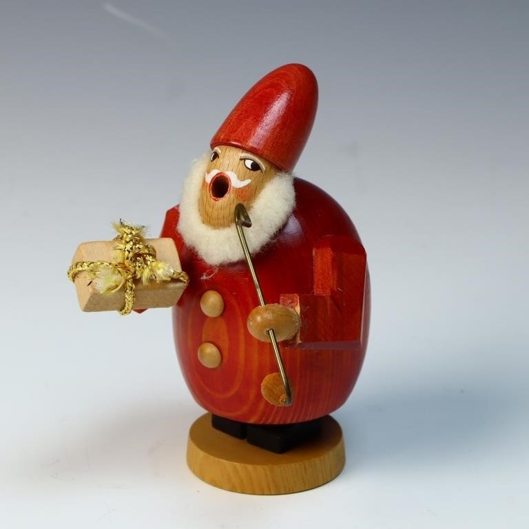 Vintage Erzebirge Expertic Wooden Santa Claus