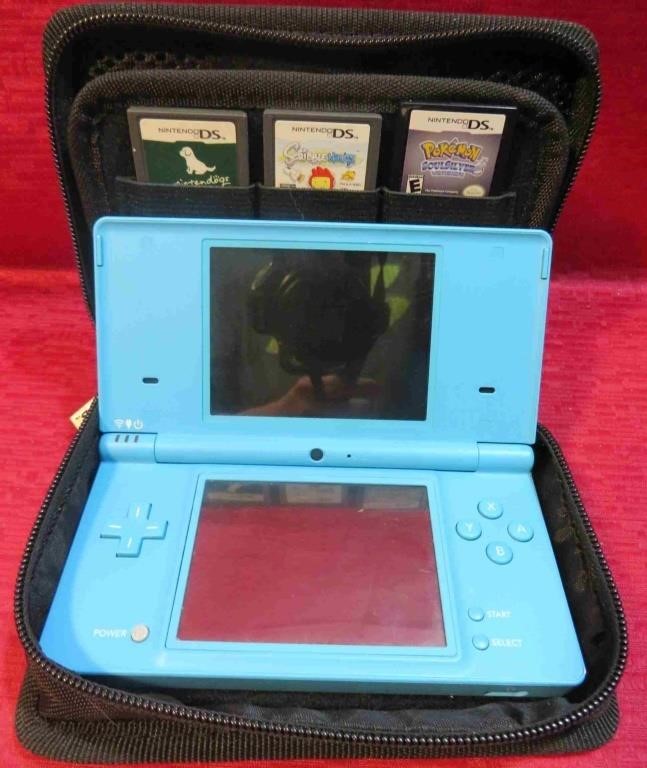 Nintendo DS w 7 Games & Carry Case Pokemon MORE