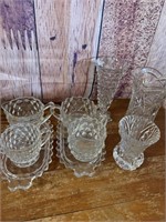 9 Pc Vintage Cut Glass Lot