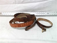 3 LEATHER BELTS