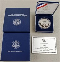 2011 Model of Honor Proof Silver Dollar