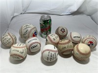 10 Baseballs;1 Softball Korean Signed Series Balls