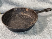 (F) 8 Inch cast iron pan- stamped 5 on the
