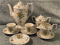 (F) Vintage tea set- only two tea cups. stamped