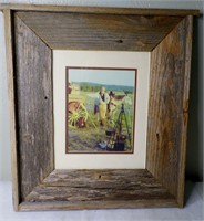 Rustic Wood Framed Western Photo 21 x 23