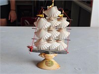 Vintage Sailing Ship Made From Shells