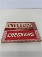 2 sets of vintage wooden checkers
