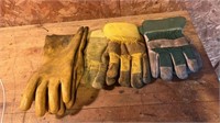Three sets of gloves