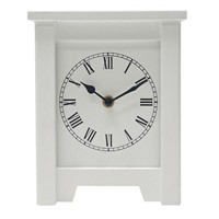 White Analog Clock Table Decor