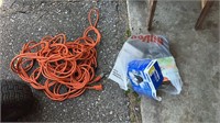 Bag of miscellaneous light fixtures and orange