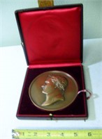 French Large Napolean II Medal In Case 4 1/2"