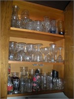 Assorted Glassware, Contents of Cabinet