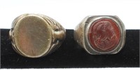 (2) VTG MENS STERLING RINGS: