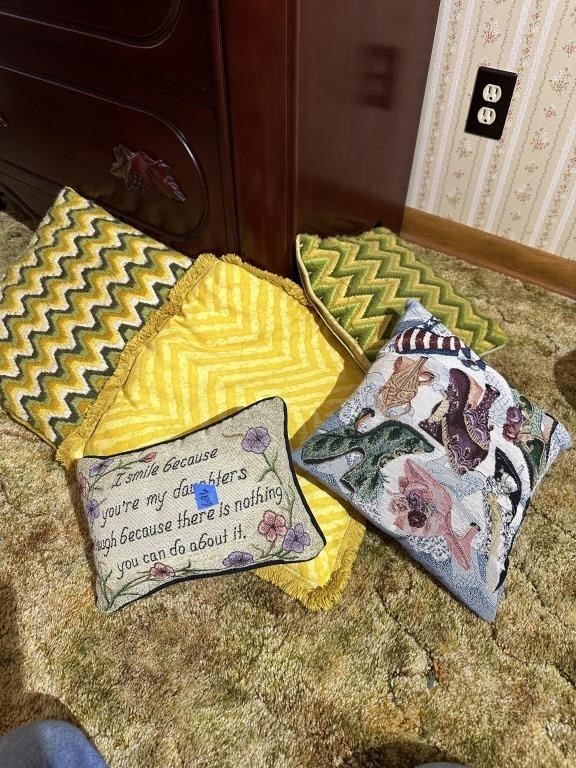 5 Assorted Decorative Pillows