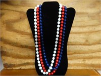 30" Patriotic Bead Necklaces