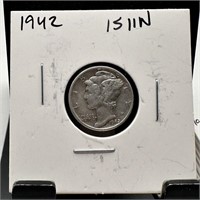 1942 MERCURY SILVER DIME