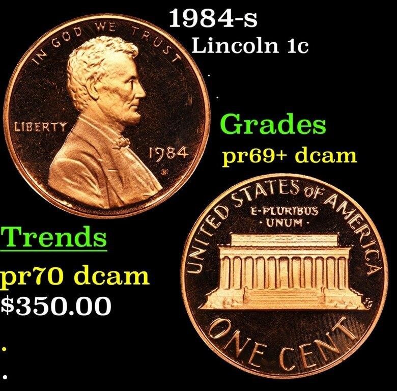 Proof 1984-s Lincoln Cent 1c Grades GEM++ Proof De