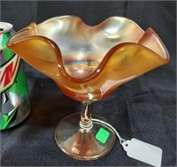-37, Carnival Glass Compote