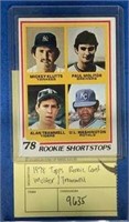 1978 TOPPS ROOKIE SHORT STOPS CARD
