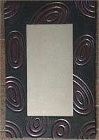 Carved Swirl Wood Framed Mirror 23.5" X 16"