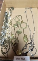 FLAT OF JEWELRY NECKLACES