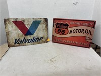 Metal Signs - Valvoline & Motor Oil