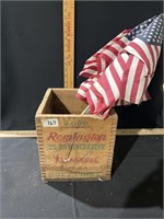 Remington box with flags