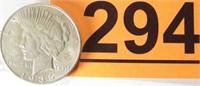 Coin 1935-S Peace Silver Dollar      AU