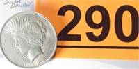 Coin 1922-P Peace  Silver  Dollar