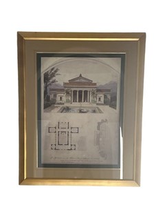 An 1870s Architectural Drawing Framed Print