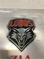 UNM Lobos 2-Sided Metal Sign - 24" x 36"