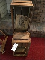 3 wooden crates